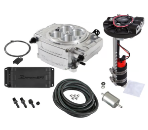 Holley Sniper 2 EFI 4BBL Throttle Body Fuel Injection Kit W/ Bluetooth Module, PDM & Universal Returnless Drop-In Module - Polished
