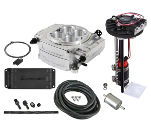 Holley - Holley Sniper 2 EFI 4BBL Throttle Body Fuel Injection Kit W/ Bluetooth Module, PDM & Universal Drop-In Module - Polished - Image 1