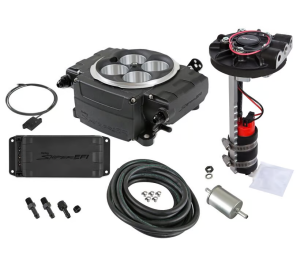 Holley - Holley Sniper 2 EFI 4BBL Throttle Body Fuel Injection Kit W/ Bluetooth Module, PDM & Universal Returnless Drop-In Module - Black - Image 1