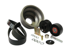 Vortech 1986-1993 Ford Mustang 5.0L 8 Rib Pulley Package With 6.87" Crank Diameter & 3.33" S/C Pulley - Non-Underdrive