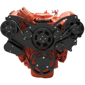 CVF Racing - CVF 426 Hemi Serpentine System with Alternator Only For High Flow Water Pump - Black (All Inclusive) - Image 2