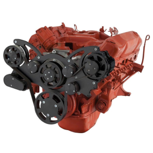 CVF 426 Hemi Serpentine System with Alternator Only For High Flow Water Pump - Black Diamond (All Inclusive)