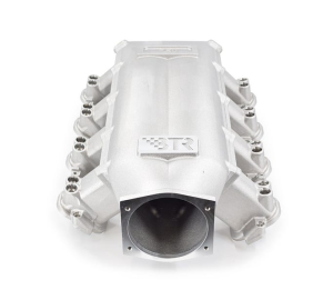 BTR LS Trinity Cast Aluminum Intake Manifold for GM LS7 Rectangle Port Heads 12 Injector Setup - Natural Finish