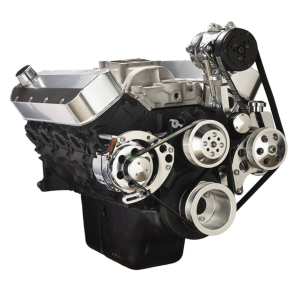 CVF Racing - CVF Chevy Big Block Gen IV Serpentine Conversion Kit with AC, Alternator, Power Steering Brackets For Long Water Pump - Polished - Image 3