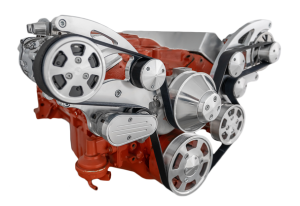 CVF Racing - CVF Chevy Small Block Wide Mount Serpentine System with Power Steering & Alternator (All Inclusive) - Polished - Image 3