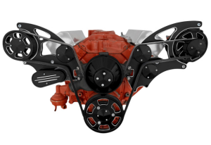 CVF Racing - CVF Chevy Small Block Wide Mount Serpentine System with AC, Power Steering & Alternator (All Inclusive) - Black Diamond - Image 2