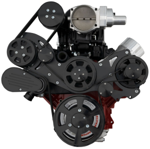 CVF Racing - CVF Wraptor LS FEAD System For Whipple 2.3L or 2.9L With Alternator & AC - Black - Image 2