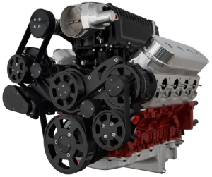 CVF Wraptor LS FEAD System For Whipple 2.3L or 2.9L With Alternator AC and Power Steering - Black