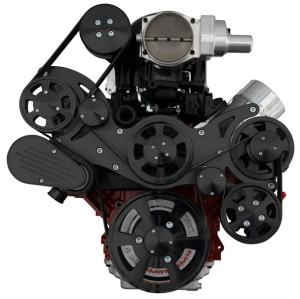 CVF Racing - CVF Wraptor LS FEAD System For Whipple 2.3L or 2.9L With Alternator AC and Power Steering - Black - Image 2