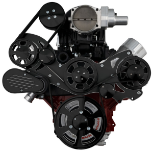 CVF Racing - CVF Wraptor LS FEAD System For Whipple 2.3L or 2.9L With Alternator & AC - Black Diamond Finish - Image 2