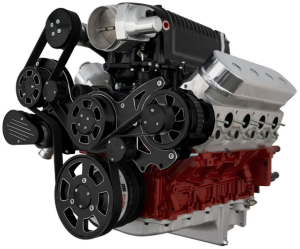 CVF Wraptor LS FEAD System For Whipple 2.3L or 2.9L With Alternator & PS - Black Diamond Finish