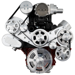 CVF Racing - CVF Wraptor LS FEAD System For Whipple 2.3L or 2.9L With Alternator, AC & Power Steering - Polished - Image 2