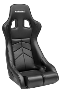 Blemished Corbeau DFX Black Vinyl Fixed Back Seat - Single