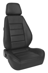 Blemished Corbeau Sport Black Leather Reclining Racing Seat - Pair