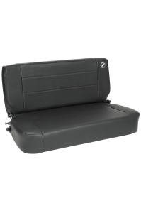 Blemished Corbeau Safari Black Vinyl Bench Seat - Single