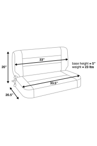 Corbeau-Blem - Blemished Corbeau Safari Black Vinyl Bench Seat - Single - Image 3