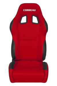 Blemished Corbeau A4 Red Cloth Reclining Racing Seat - Pair