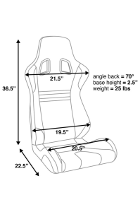 Corbeau-Blem - Blemished Corbeau Evolution X Black Vinyl/Red Stitching Fixed Back Seat W/ Seat Heater - Single - Image 3