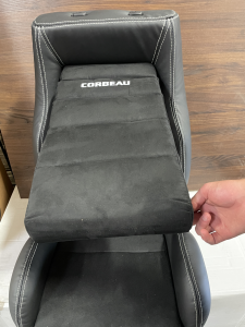 Corbeau-Blem - Blemished Corbeau GTS II Black Microsuede/Leather Reclining Driver Side Racing Seat - Single - Image 2