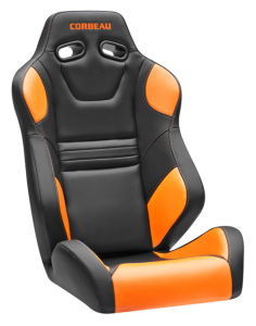 Corbeau-Blem - Corbeau SXS Orange/Black Vinyl Fixed Back Racing Seat - Pair *Discontinued* - Image 1