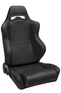 Corbeau-Blem - Blemished Corbeau LG1 Black Leather Reclining Passenger Side Racing Seat - Single - Image 1