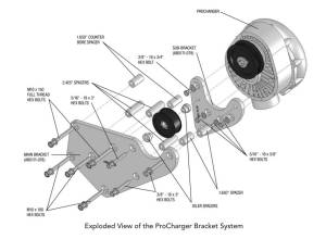 ATI/Procharger - ProCharger 1999-2013 GM Truck Shared Drive Supercharger Mounting Bracket - Image 2