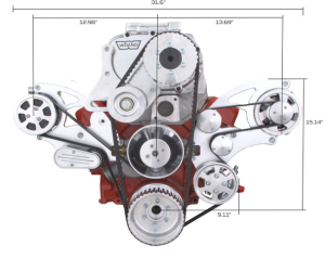 CVF Racing - CVF Wraptor SBC FEAD System For Weiand Roots Blowers With Alternator - Polished - Image 2