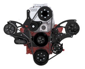 CVF Wraptor SBC FEAD System For Weiand Roots Blowers With Alternator - Black Diamond