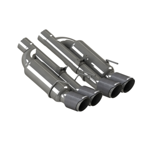 Kooks Headers - Kooks 06-13 Chevy Corvette C6 Z06/ZR1 Valved Shogun 3" Axle-Back Exhaust w/ Carbon Fiber Quad Tips - Image 2