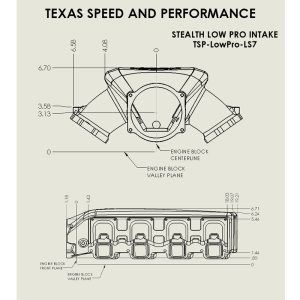 Texas Speed - Texas Speed Low-Pro LS7 103mm Black Cast Intake Manifold - Raised Rectangle Port - Image 5