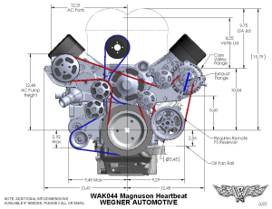 Wegner Automotive - Wegner 8 Rib LS FEAD System For Magnuson TVS2300 Supercharger With Alternator AC PS and WP - Corvette Belt Line - Image 6