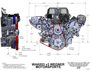 Wegner Automotive - Wegner 8 Rib Serpentine Drive System For LSA 6.2L Using OE 1.9L OE Eaton Supercharger - Alternator & PS  - Image 6