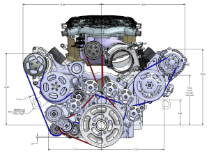 Wegner Automotive - Wegner 10 Rib Serpentine Drive System For LT4 6.2L Using Whipple 3.0L Supercharger - Alternator, AC, PS, WP & Wet Sump - Image 6