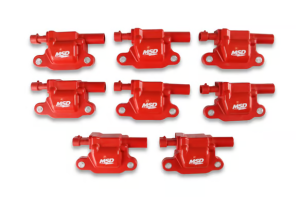 MSD LS Blaster Ignition Coil Kit For 2005-2016 GM LS2/LS3/LS4/LS7/LS9 Engines - Red