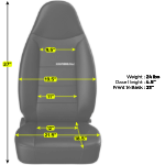 Corbeau - Corbeau Moab Black Vinyl Reclining Seat - No Harness Slots - Image 3