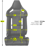 Corbeau - Corbeau FXR Reclining Racing Seat - Pair - Image 4