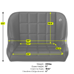 Corbeau - Corbeau 36-inch Baja Bench Seat - Image 5