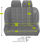Corbeau - Corbeau 36-inch Baja Bench Seat - Image 6