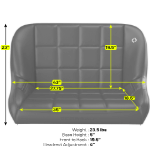 Corbeau - Corbeau 42-inch Baja Bench Seat - Image 5
