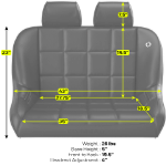 Corbeau - Corbeau 42-inch Baja Bench Seat - Image 6