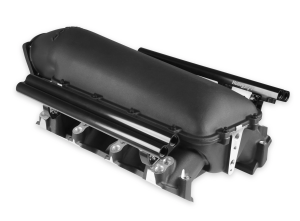 Holley - Holley Lo-Ram LS3 Intake Manifold w/ High Flow Fuel Rails - Black (16-Injectors) - Image 3