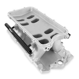 Holley - Holley Hi-Ram SBC 105MM Intake Manifold w/ High Flow Fuel Rails - Satin - Image 3