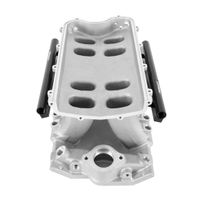 Holley - Holley Hi-Ram SBC 95MM Front-Feed Intake Manifold w/ High Flow Fuel Rails - Satin - Image 3