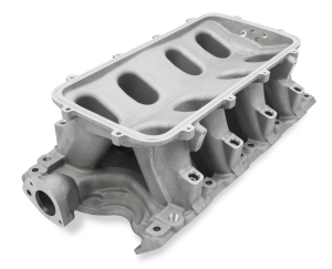 Holley - Holley Hi-Ram SBF 105MM Intake Manifold w/ High Flow Fuel Rails - Satin (8.2 Deck) - Image 4