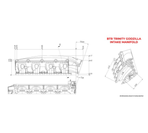 Brian Tooley Racing - BTR Ford Godizlla Trinity Cast Aluminum Intake Manifold w/ CNC Runners - Natural Finish - Image 6