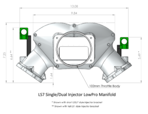 Frankenstein Engine Dynamics - Frankenstein LS7 Billet LowPro Intake Manifold - Raw Finish  (2000HP Rated) - Image 5
