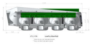 Frankenstein Engine Dynamics - Frankenstein LT Billet LowPro DI Only Intake Manifold - Anodized Black Finish  (2000HP Rated) - Image 4