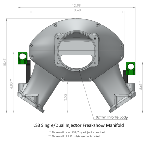 Frankenstein Engine Dynamics - Frankenstein LS3 Billet Freakshow Intake Manifold - Raw Finish (2000HP Rated) - Image 9
