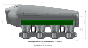 Frankenstein Engine Dynamics - Frankenstein LS3 Billet Freakshow Intake Manifold - Anodized Black Finish (2000HP Rated) - Image 8