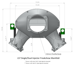 Frankenstein Engine Dynamics - Frankenstein LS7 Billet Freakshow Intake Manifold - Raw Finish (2000HP Rated) - Image 9